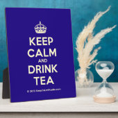 Behalt Ruhe und Trink Tee Fotoplatte (Seite)