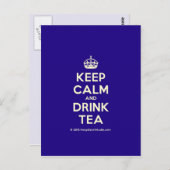 Behalt Ruhe und Trink Tee Postkarte (Vorne/Hinten)