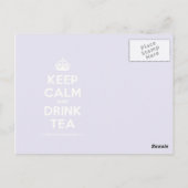 Behalt Ruhe und Trink Tee Postkarte (Rückseite)