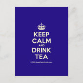 Behalt Ruhe und Trink Tee Postkarte (Vorderseite)