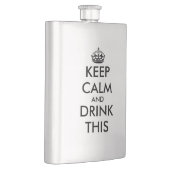 Behalt Ruhe und trinke diese komische Stahlgetränk Flachmann (Rechts)