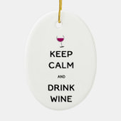 Behalt Ruhe und Trinken Individuelle Name Datum Keramik Ornament (Vorne)