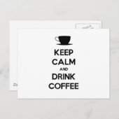 Behalt Ruhe und trinken Kaffee Postkarte (Vorne/Hinten)