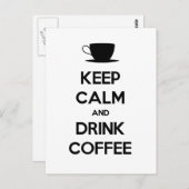 Behalt Ruhe und trinken Kaffee Postkarte (Vorne/Hinten)