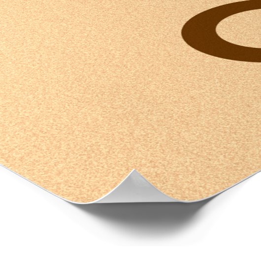 Behalt Ruhe und Trinkkaffee Poster (Ecke)