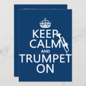 Behalt Ruhe und Trompete On (beliebige Hintergrund Einladung (Vorne/Hinten)