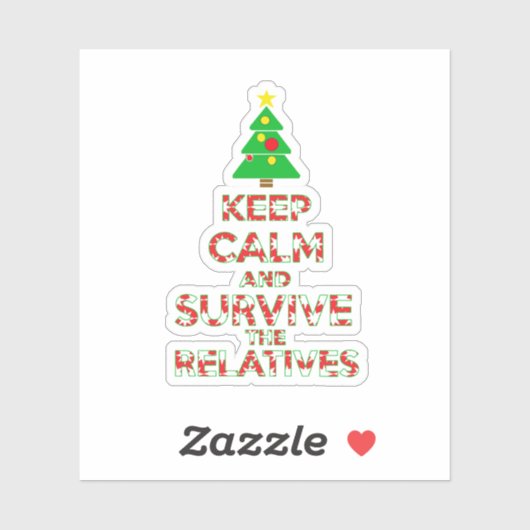 Behalt Ruhe und Überleben der Verwandten Aufkleber (Blatt)