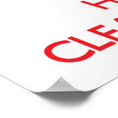 Behalt Ruhe und Umarmung eines Reinigungspersonals Poster (Ecke)