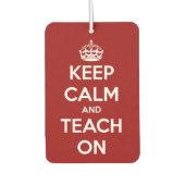 Behalt Ruhe und Unterricht in Rot und Weiß Autolufterfrischer (Vorderseite)