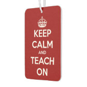 Behalt Ruhe und Unterricht in Rot und Weiß Autolufterfrischer (Links)