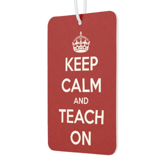 Behalt Ruhe und Unterricht in Rot und Weiß Autolufterfrischer (Links)