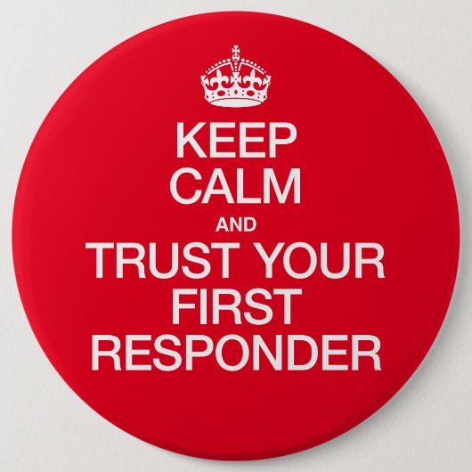 Behalt Ruhe und vertraue deinem ersten Ansprechpar Button (Vorderseite)