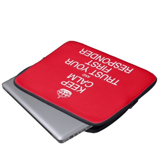 Behalt Ruhe und vertraue deinem ersten Ansprechpar Laptopschutzhülle (Vorne Knopf)