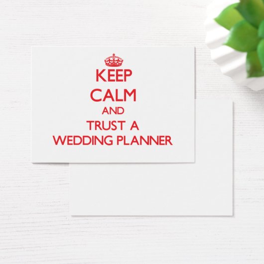 Behalt Ruhe und vertraue einem Hochzeitsplaner (Schreibtisch)