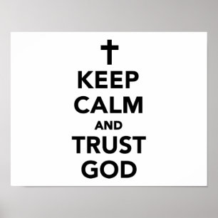 Behalt Ruhe und Vertrauen Gott Poster