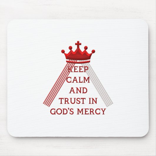 Behalt Ruhe und Vertrauen in Gottes Barmherzigkeit Mousepad (Vorne)