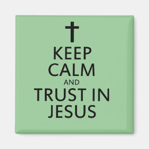 Behalt Ruhe und Vertrauen in Jesus Magnet