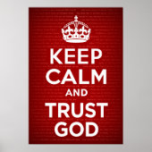 Behalt Ruhe und Vertrauenswürdigkeit Poster (Vorne)