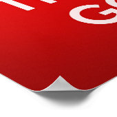 Behalt Ruhe und Vertrauenswürdigkeit Poster (Ecke)