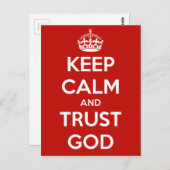 Behalt Ruhe und Vertrauenswürdigkeit Postkarte (Vorne/Hinten)