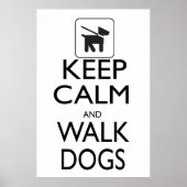 Behalt Ruhe und Wanderhunde Poster (Vorne)