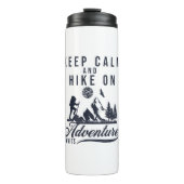 Behalt Ruhe und Wanderung auf der Wärmespinne Thermosbecher (Vorderseite)