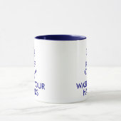 Behalt Ruhe und wasche deine Hände Coronavirus Tasse (Zentrum)