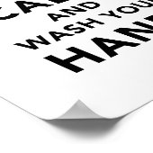 Behalt Ruhe und wasche dir die Hände Poster (Ecke)