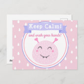 Behalt Ruhe und wasche dir die Hände! Stopp des Co Postkarte (Vorne/Hinten)