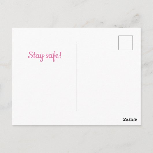 Behalt Ruhe und wasche dir die Hände! Stopp des Co Postkarte (Rückseite)