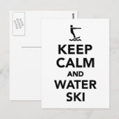 Behalt Ruhe und Wasserski Postkarte (Vorne/Hinten)