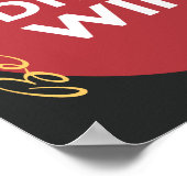 Behalt Ruhe und Wein trinken Poster (Ecke)