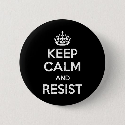 Behalt Ruhe und Widerstandskraft Trumps lustiges A Button (Vorderseite)