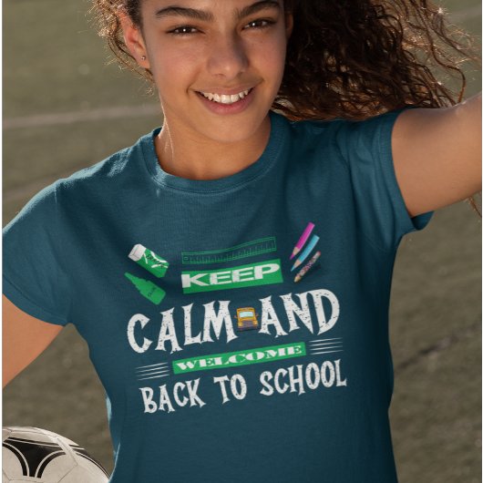 Behalt Ruhe und Willkommen zurück in der Schule T-Shirt