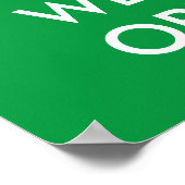 Behalt Ruhe und wir sind ein Plakat für offene Fen (Ecke)