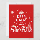 Behalt Ruhe und wünsche frohe Weihnachten Einladung (Vorderseite)