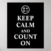 Behalt Ruhe und zähle auf Typografie, Mathepaster Poster (Vorne)