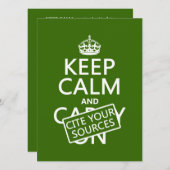 Behalt Ruhe und zitiere Deine Quellen (in jeder Fa Einladung (Vorne/Hinten)