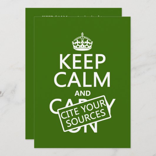 Behalt Ruhe und zitiere Deine Quellen (in jeder Fa Einladung (Vorne/Hinten)