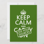 Behalt Ruhe und zitiere Deine Quellen (in jeder Fa Einladung (Vorderseite)