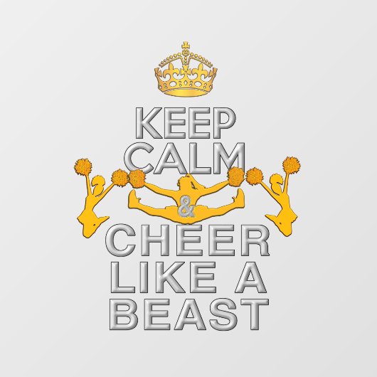 Behalt Ruhe wie ein Tier Fensteraufkleber (Blatt)