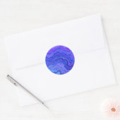 behalt ruhig blau runder aufkleber (Umschlag)