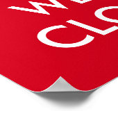 Behalt ruhig, dass wir geschlossen sind Fenstersch Poster (Ecke)