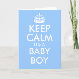Behalt ruhig, es ist ein Baby Junge Grußkarten Karte