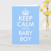 Behalt ruhig, es ist ein Baby Junge Grußkarten Karte (Gelbe Blume)