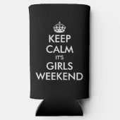 Behalt ruhig, es ist Mädchenwochenende lustig Selters Dosenkühler (Rückseite)