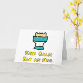 Behalt ruhig essen ein Ei Karte (Gelbe Blume)
