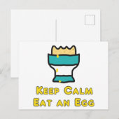 Behalt ruhig essen ein Ei Postkarte (Vorne/Hinten)
