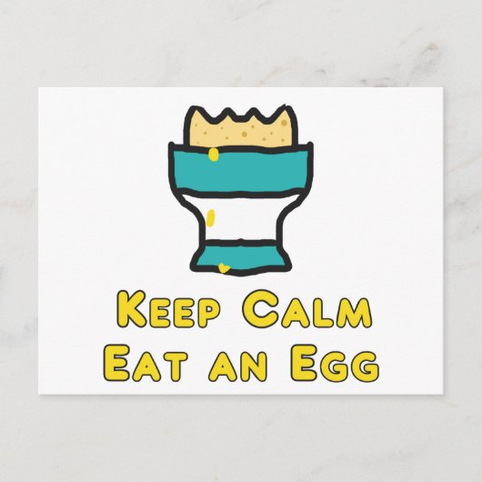 Behalt ruhig essen ein Ei Postkarte (Vorderseite)