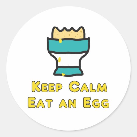 Behalt ruhig essen ein Ei Runder Aufkleber (Vorderseite)